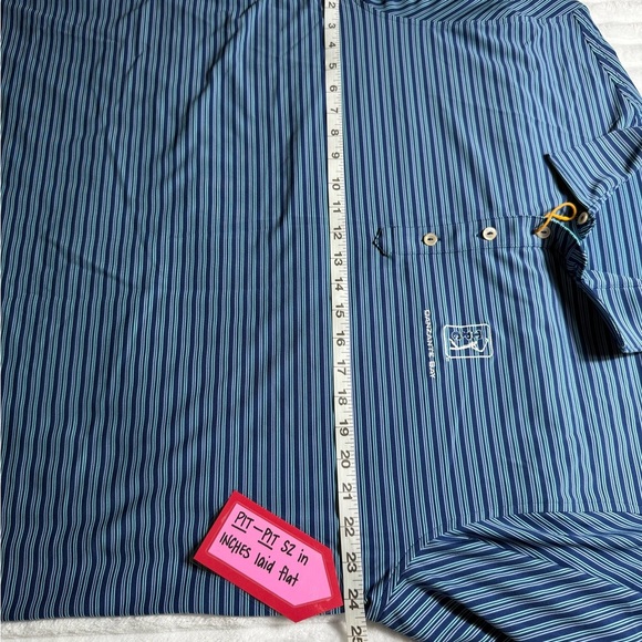Peter Millar Summer Comfort Crown Men's Blue Striped Polo Shirt NEW - Picture 8 of 10